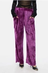 Sleep No More Curly Velvet Wide-leg Pants In Multicolor