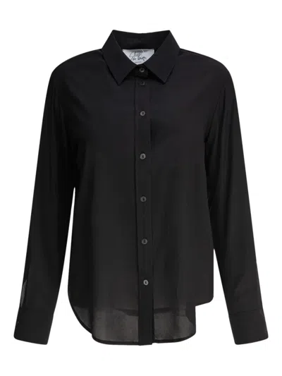Sleep No More Silk-elastane Blend Long-sleeved Shirt In Black