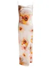 Sleep No More Floral Maxi Dress With Spaghetti Straps In Neutral