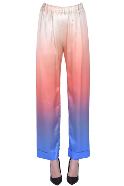 Sleep No More Gradient Effect Silk Trousers In Multicoloured