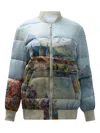 Sleep No More Graphic-print Padded Jacket In Blue