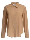 Sleep No More Silk-elastane Blend Shirt With Classic Collar In Neutral