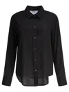 Sleep No More Silk-elastane Blend Long-sleeved Shirt In Black