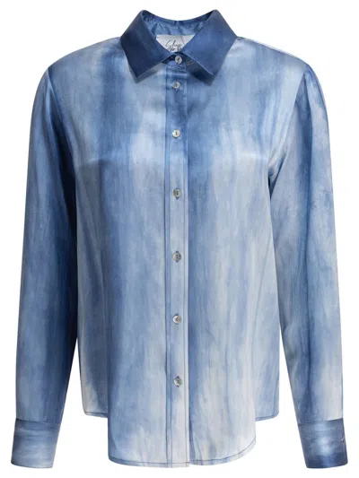 Sleep No More Light Blue Silk Shirt