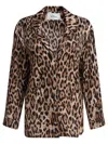 Sleep No More Brown Silk Shirt In Multi