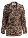 Sleep No More Brown Silk Shirt In Multi