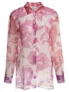 Sleep No More Floral-print Silk Blouse