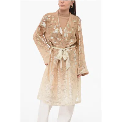 Sleep No More Silk Overcoat With Matched Women's Belt