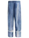 Sleep No More Light Blue Silk Trousers In Blue