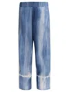 Sleep No More Light Blue Silk Trousers In Blue