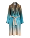 Sleep No More Woman Overcoat & Trench Coat Deep Teal Size M Silk In Green