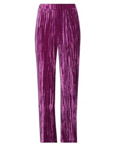 SLEEP NO MORE SLEEP NO MORE WOMAN PANTS PURPLE SIZE L VISCOSE, SILK