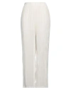 Sleep No More Woman Pants White Size L Viscose, Silk