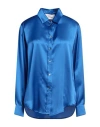 Sleep No More Woman Shirt Bright Blue Size M Silk