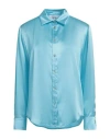 Sleep No More Woman Shirt Sky Blue Size S Silk
