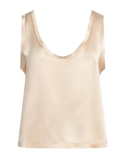 Sleep No More Sleeveless White Silk Top With Deep V-neckline In Multi