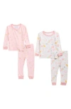 Sleep On It 4-pack Mix & Match Snug Fit Pajamas In Pink