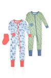 Sleep On It Assorted 2-pack Pajamas & Socks Set In Multi