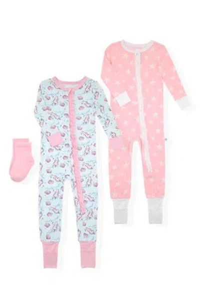 Sleep On It Babies'  Assorted 2-pack Pajamas & Socks Set In Multi