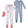 Sleep On It Assorted 2-pack Pajamas & Socks Set In Blue
