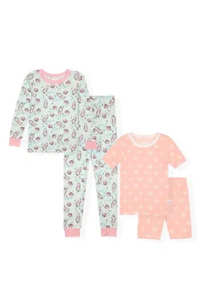Sleep On It Kids'  Assorted 2-pack Print Fitted Two-piece Pajamas In Aqua