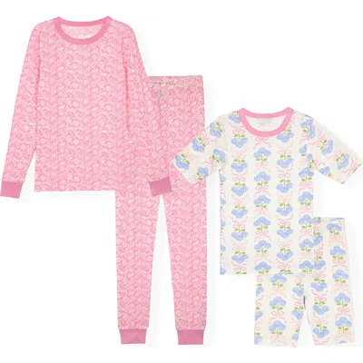 Sleep On It Kids'  Assorted 2-pack Print Fitted Two-piece Pajamas In Multi