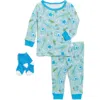 Sleep On It Fitted Two-piece Pajamas & Socks Set In Green