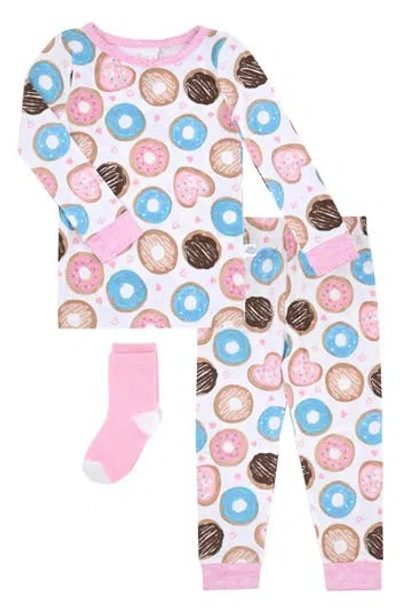 Sleep On It Kids'  Fitted Two-piece Pajamas & Socks Set In Multi