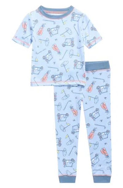 Sleep On It Kids'  Fitted Two-piece Pajamas In Blue