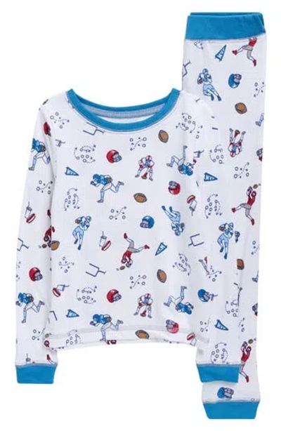 Sleep On It Kids'  Fitted Two-piece Pajamas In Blue