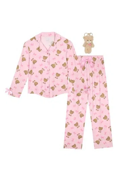 Sleep On It Kids' 2-piece Pajamas & Keychain Set In Pink