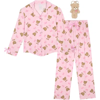 Sleep On It Kids' 2-piece Pajamas & Keychain Set In Pink
