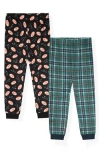 Sleep On It Kids' Assorted 2-pack Pajama Pants In Black