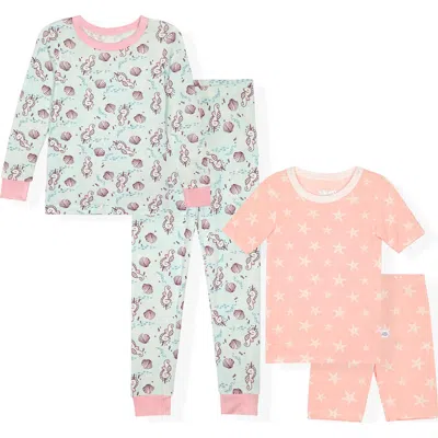 Sleep On It Babies'  Kids' Assorted 2-pack Print Fitted Two-piece Pajamas In Blue