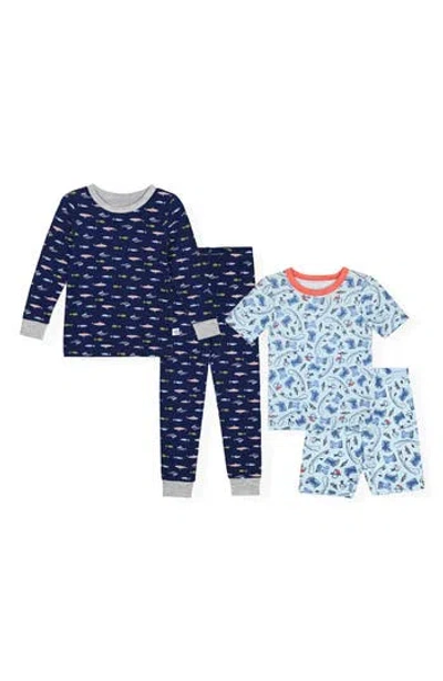 Sleep On It Kids' Assorted 2-pack Print Fitted Two-piece Pajamas In Blue