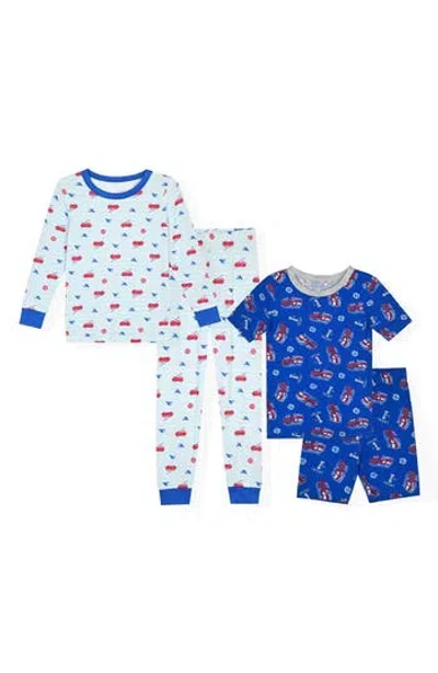 Sleep On It Kids' Assorted 2-pack Print Fitted Two-piece Pajamas In Blue