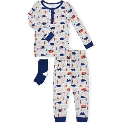 Sleep On It Kids' Camper Two-piece Pajamas & Socks Set