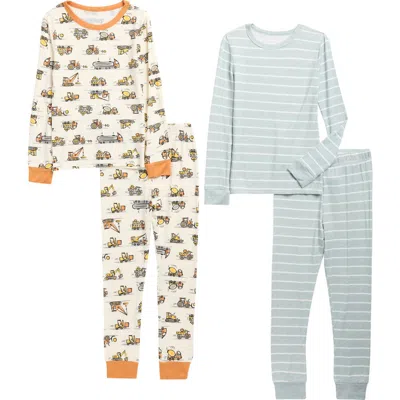 Sleep On It Kids' Construction 4-piece Pajamas In Multi
