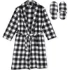 Sleep On It Kids' Fleece Robe & Slippers Set In Black