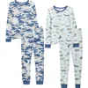 Sleep On It Kids' Jersey Fitted 4-piece Pajamas In Blue