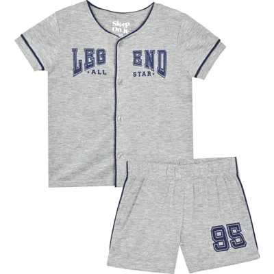 Sleep On It Kids' Legend Baseball Pajamas (toddler, Little Kid & Big Kid) In Gray