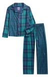 Sleep On It Kids' Mixed Plaid Pajamas In Blue
