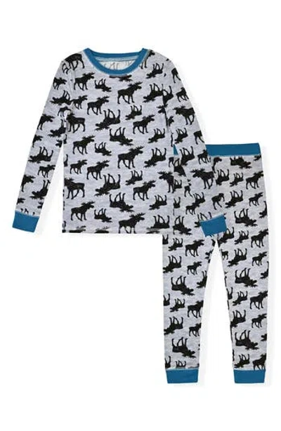 Sleep On It Kids' Moose Two-piece Pajamas