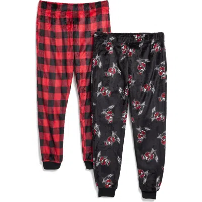 Sleep On It Kids' Pack Of 2 Assorted Santa Pajama Pants In Red