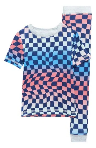 Sleep On It Kids' Print Fitted Short Sleeve Two-piece Pajamas In Multi