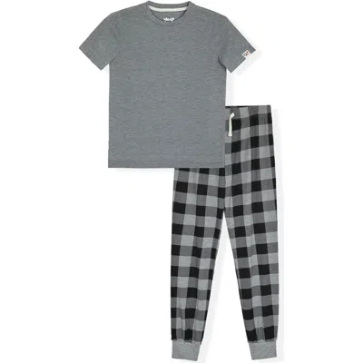 Sleep On It Kids' Print Long Pajamas In Gray