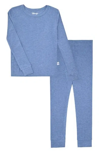 Sleep On It Kids' Solid Long Pajamas In Blue