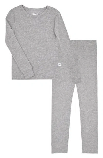 Sleep On It Kids' Solid Long Pajamas In Gray