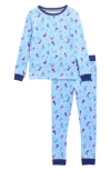 Sleep On It Kids' Supersoft Fitted Two-piece Pajamas In Blue