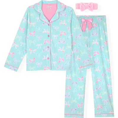 SLEEP ON IT SLEEP ON IT KIDS' TWO-PIECE PAJAMAS & HEADBAND SET